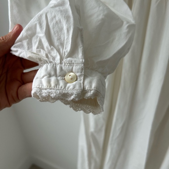 Vintage Cornell trading boho white prairie dress - Picture 12 of 13